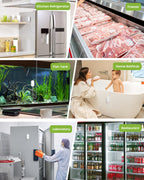 WiFi Freezer Thermometer Alarm with Digital Monitor Hub, App and Email Alerts, 2-Year Data Export, No Subscription Fee, 2 Remote Temperature Sensors for Home Refrigerator, Fridge, Freezer