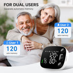 Oklar Blood Pressure Monitor Bluetooth Upper Arm BP Machine for Home Use | FDA-Cleared, Clinical Accuracy, App Sync, 2x120 Memory, Large LED Backlit Display, 8.7-16.5" Adjustable Cuff with Storage Bag