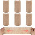 Self Adhesive Bandage Wrap 4 in, Elastic Vet Wrap, Athletic Sports Wraps | 6 Pcs 4 in × 5 yd, Stretch and Cohesive, Breathable and Soft, Tear Easily, Help Prevent Sprains, for Human Dog and Horse