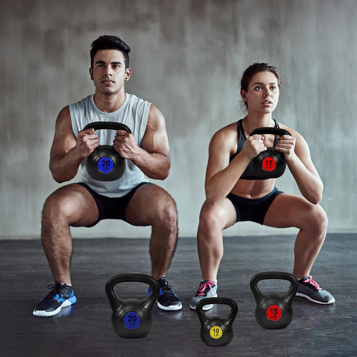 Fitvids Kettlebell Sets Piece Strength Training KettleBells Weight Set