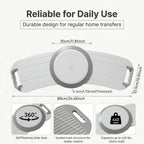 Rotating Transfer Board with Turntable & Dual Assisted Handles - FSA/HSA - Eligible Sliding Transfer Board for Wheelchair to Bed or Sofa, Non-Slip Home Care Mobility Aid for Seniors & Caregivers White