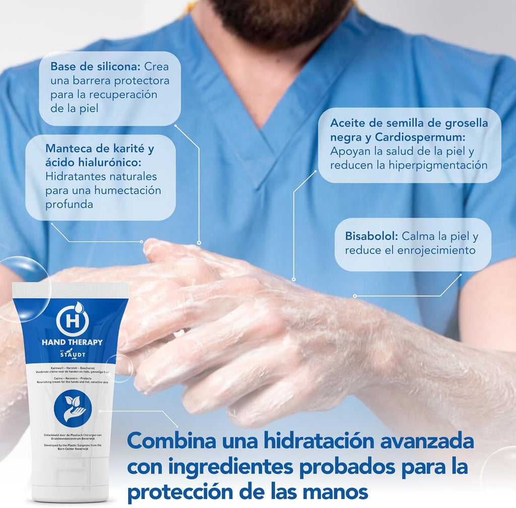 Hand Therapy Hand Cream & Moisturizing Body Cream - Premium Treatment for Dry Hands with Shea Butter and Hyaluronic Acid - Fast Absorption, Fat Free