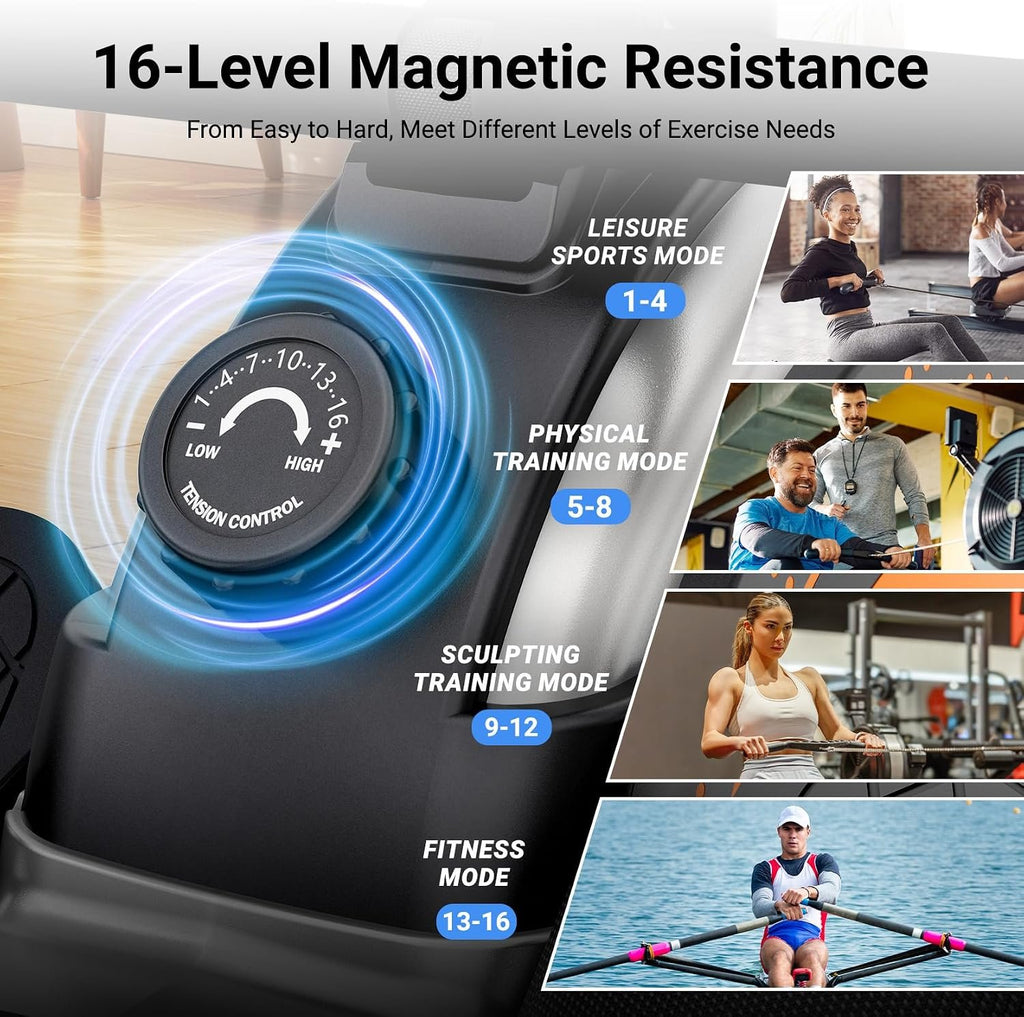 Dripex Rowing Machine, Upgraded Rowing Machines for Home, Magnetic Rower