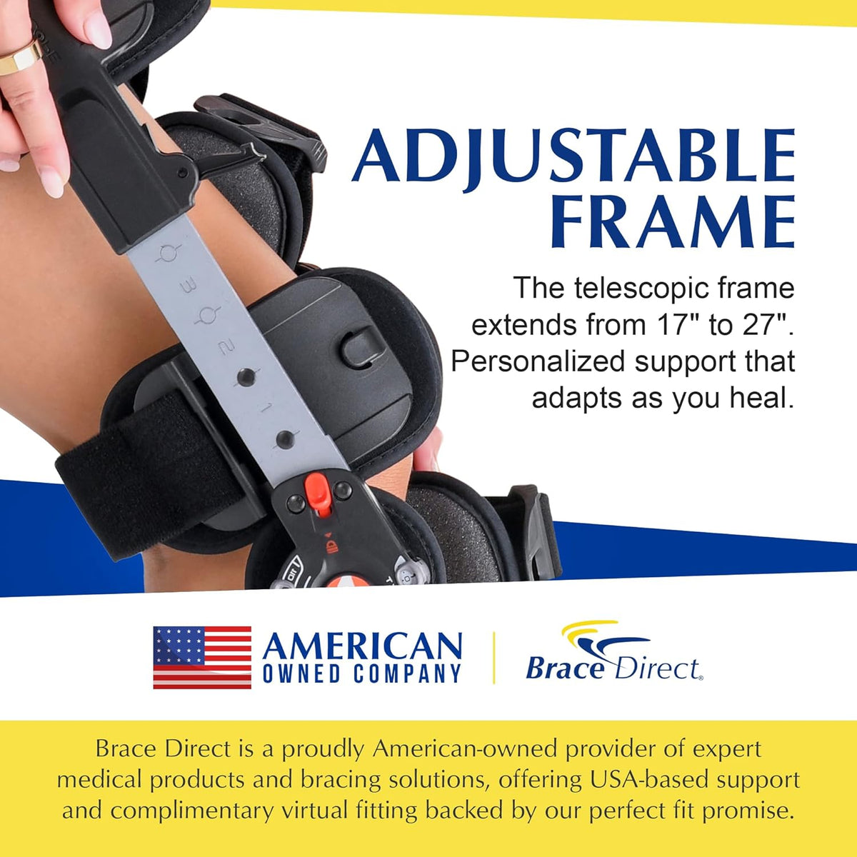 Brace Direct Breg T Scope Premier Post Op Knee Brace Adjustable ROM for ACL MCL PCL Injury Recovery L1833 L1832 (Thighs Up to 30.5")