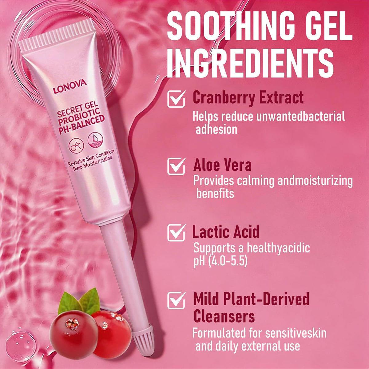 Firming Hydrating Essence Gel for Intimate Care – 5g x 7 Tubes | pH Balancing, Moisturizing, Brightening, Tightening | Women's Intimate Gel | Gentle & Soothing Formula