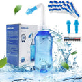 Waterpulse Neti Pot Sinus Rinse Kit, Blue, 300ml Bottle | 30 Salt Packets