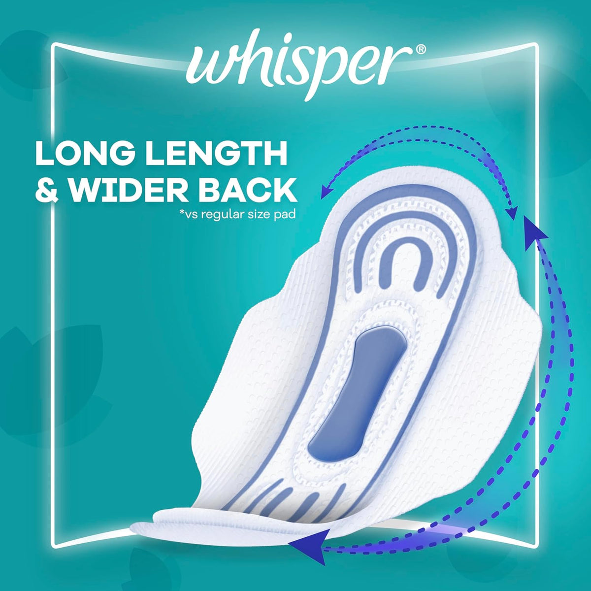 Whisper Wings Regular Flow Pads 40pk Super Value Pack