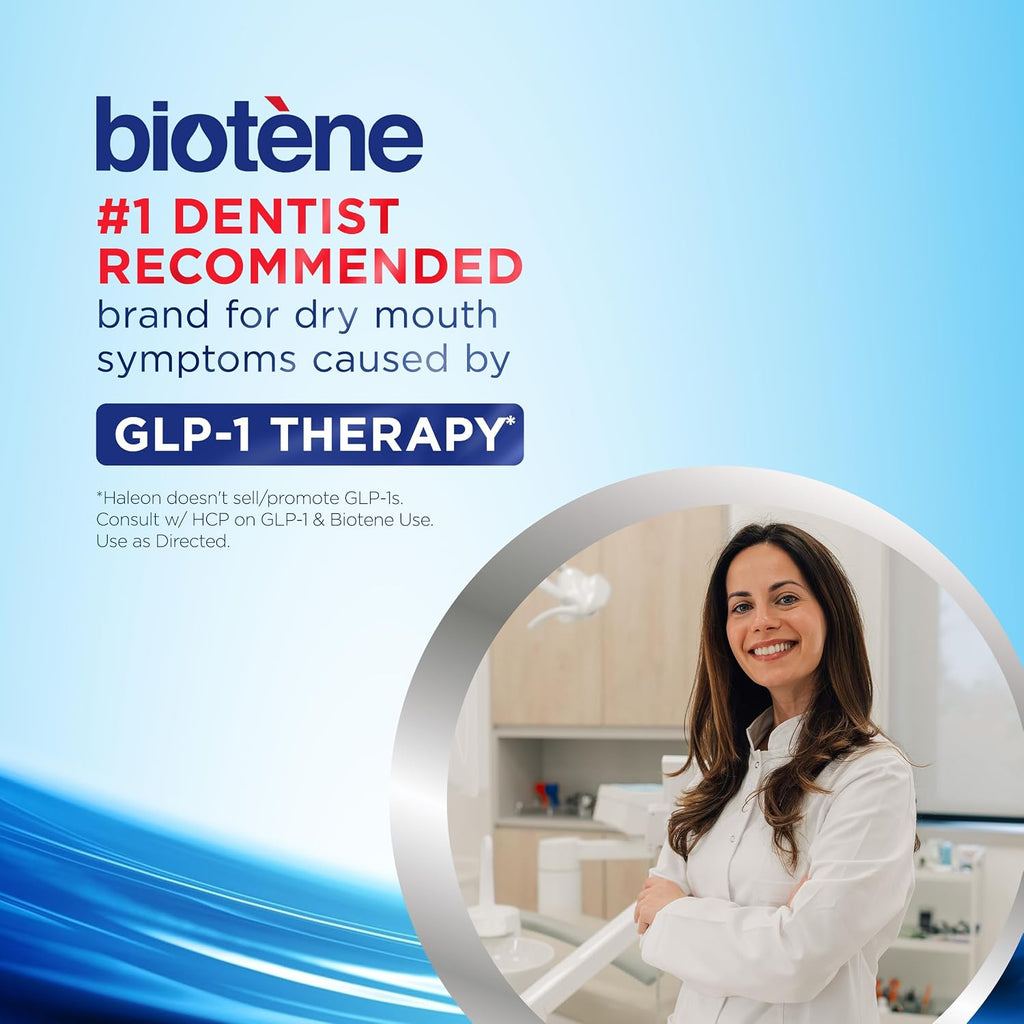 Biotene Oral Rinse Mouthwash for Dry Mouth, Fresh Mint, 16 fl oz | Alcohol-Free Mouthwash, Up To Four Hours Of Relief From Dry Mouth Symptoms, Freshens Breath