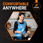 Xpose Safety 1000 Pack Blue Plastic Disposable Bulk Aprons, Individually Wrapped Waterproof Polyethylene Aprons for Cooking, Food Prep & Cleaning, 1 Mil Plastic, 24" x 48"