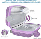 suzamed Insulin Cooler Travel Case, 2x150g Ice Pack TSA Approved, Purple | EVA Insulation Travel Medicine Kit for 1-5 Pens & Diabetic Supplies, Diabetes Care, Portable Handle for Daily Use & Trip