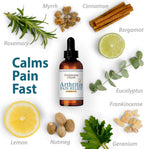 Frankincense & Myrrh Arthritis Pain Relief Rubbing Oil, Dr Recommended 2 oz | Penetrating menthol + 9 essential oils. Ease joint, back, knee, shoulder & muscle pain to reduce inflammation. Fast Relief.