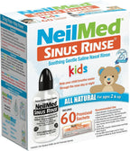 Neilmed's Sinus Rinse, Pediatric, Complete Saline Nasal Rinse Kit 60 Premixed Packets