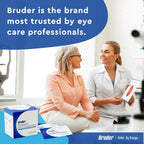 Bruder Hygienic Eyelid Cleansing Wipes | Rinse-Free Exfoliating Wipes Remove Excess Oil and Debris from Eyelids & Lashes | Remove Make Up & Oil l Eye Care l Eye Cleanse l Non-Allergenic l 30 Count Box