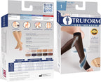 Truform Sheer Compression Stockings, 15-20 mmHg, Women's Knee High Length, Open Toe, 20 Denier, Medium