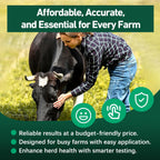 Bovine Pregnancy Test Kit - Includes 2 Tests, Rapid Results in 5-20 Minutes for Dairy & Beef Cows, Whole Blood, Serum & Plasma-Based Tests
