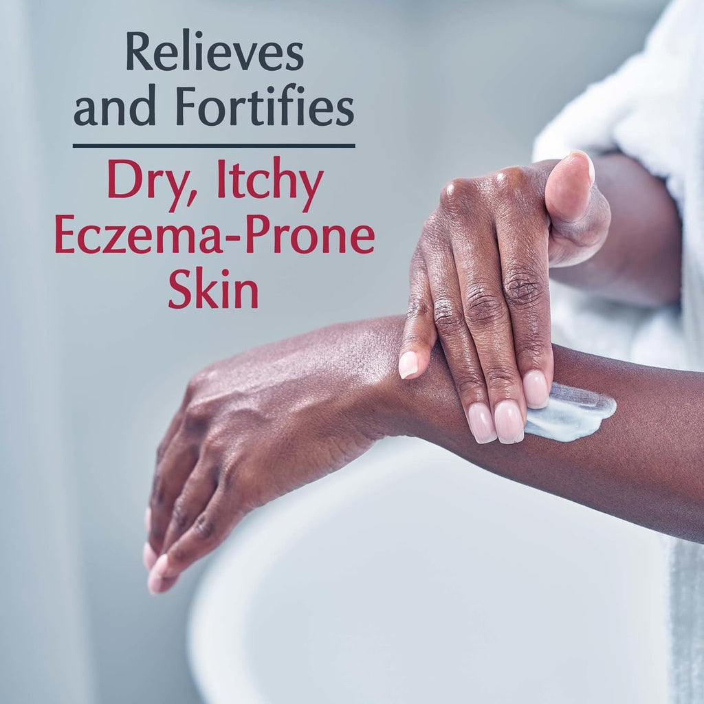 Eucerin Eczema Relief Body Cream with Colloidal Oatmeal, 8 OZ | Daily Eczema Cream, Soothes Eczema-Prone, Itchy Skin, Reduced Flare Ups, NEA Accepted, Fragrance Free, Steroid Free