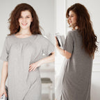 Deyeek Hospital Gowns for Women Tear Away Snap Open Back Post Surgery Dress
