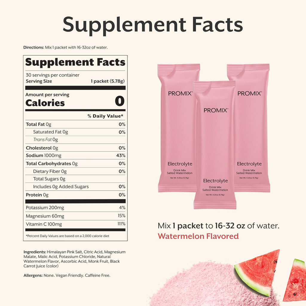 ProMix Nutrition Electrolytes Powder, Salted Watermelon - 30 Servings