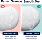 Doctor's Choice Diabetic Crew Socks for Men, Non-Binding Top, Seamless Toe | Fully Cushioned Footbed, Moisture-Wicking Fabric, Four-Way Stretch