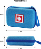 Gealaek Diabetes Supply Case with Hard Shell, Diabetic Organizer Carrying Case Portable Glucose Meter Storage Bag (Blue)