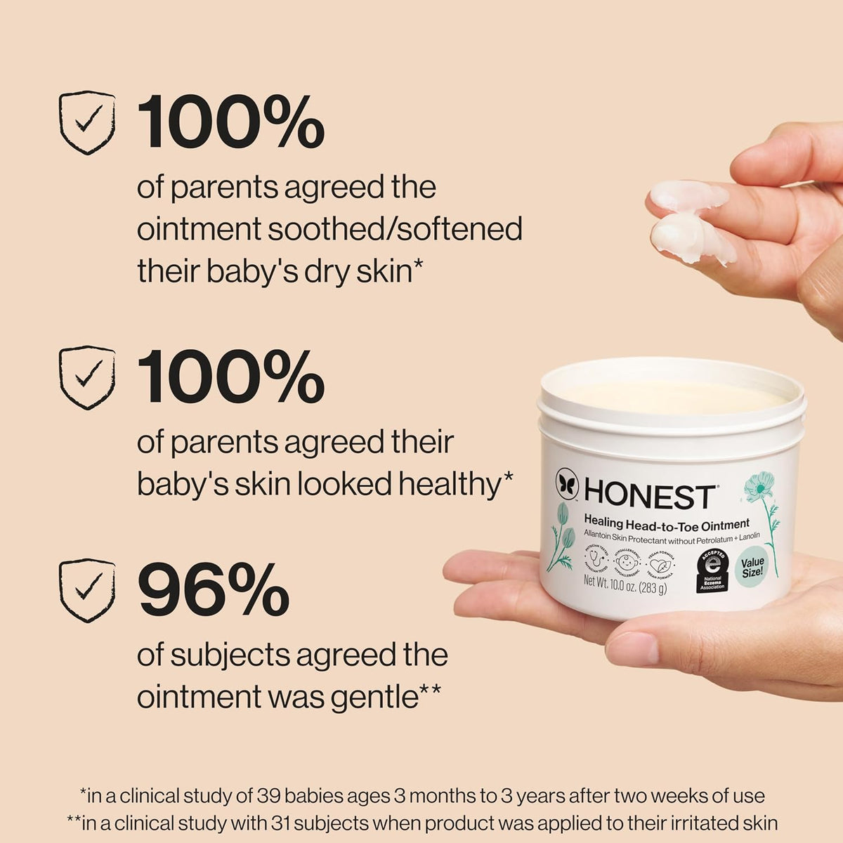 The Honest Company Head-to-Toe Healing Ointment, Fragrance-Free, 10 oz