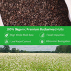 Organic Buckwheat Bolster (24X10.5X5.5 in) Supportive Rectangular Meditation Pillow 100% Cotton Cover Yoga Pillow