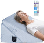 Kekoy Adjustable Adult Anti-Reflux Wedge | Ideal for Sleep Apnea, Acid Reflux, Snoring and Postoperative Recovery | Memory Foam Wedge Pillow, Washable Cover and Handle – Grey