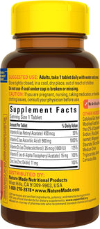 Nature Made Super C Tablets with Vitamin D3 and Zinc, 60 Tablets | Adult Vitamin C Immune Support Supplement, For Daily Immune Support and Antioxidant Support, 60 Day Supply