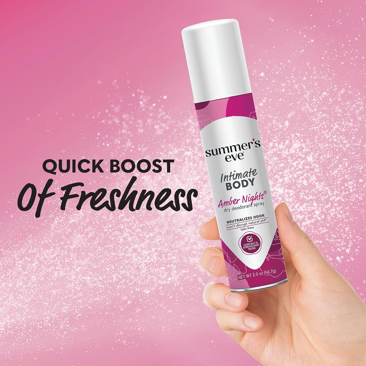 Summer's Eve Daily Refreshing Feminine Spray, Amber Nights, 2 Oz