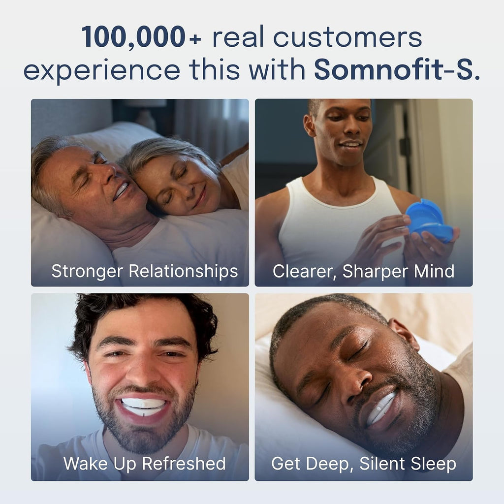 Somnofit-S Anti-Snore Mouth Guard by SnoreLessNow | Made in Switzerland | FDA Cleared | Most Comfortable Anti Snoring Mouthpiece | Sleep Tight Mouth Guard | Adjustable Snoring Solution for Men & Women