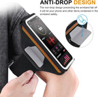 Running Armband with Earphone Bag Cell Phone Armband for iPhone 17 16 15 Pro 14 Plus 13 11 XR, Galaxy S24/S10 Water Resistant Sports Phone Holder Case & Zipper Slot Car Key Holder for 6.9 inch Phone