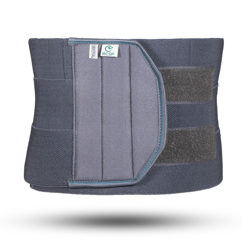 RCSP Abdominal Support Belt for Post-Surgery Recovery Adjustable Abdominal Brace for Injury Recovery and Support Comfortable Post-Surgical Abdominal Binder for Women and Men S to XL(26-42) Inch (Grey)
