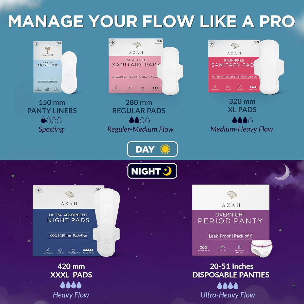Sanitary Pads Organic 40 pads