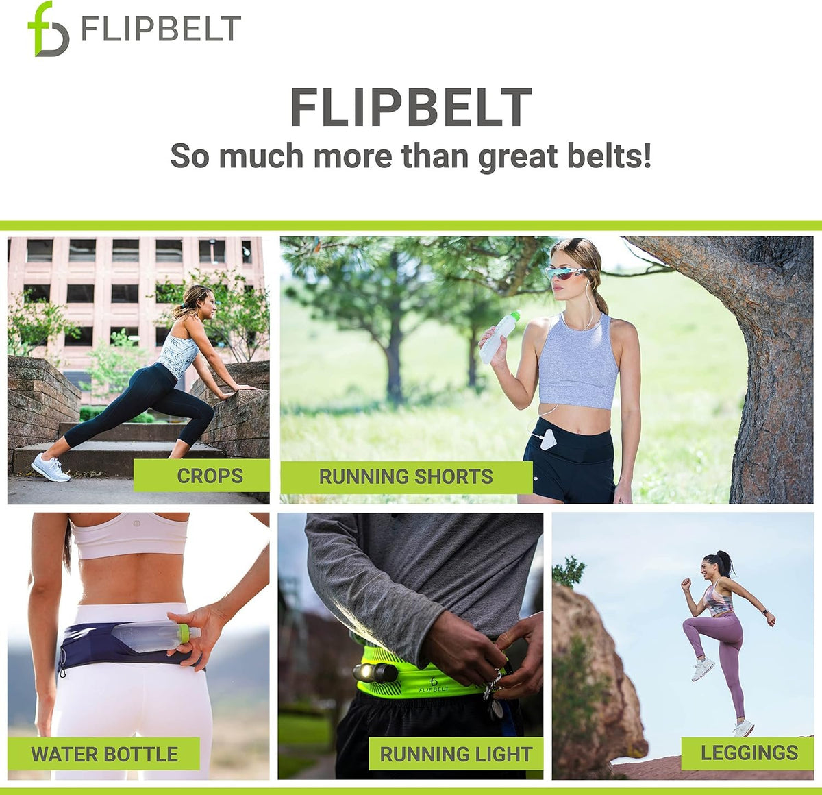 FlipBelt Lightweight Running Air Belt, Fitness and Running Fanny Pack for Women and Men, Non Chafing Waist Band Pack for Phone, Keys, Money, Moisture Wicking Storage Belt, USA Company