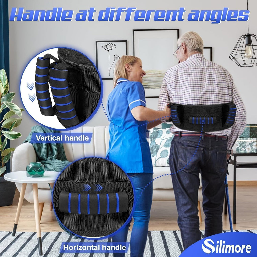 Gait Belt for Seniors, Transfer Belt with 7 Handles