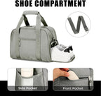 SeaRock 14 inch Small Gym Bag for Men & Women, Mini Duffle Bag with Shoe Compartment, Carry On Duffel Bag for Travel Sports, Gray