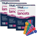 TRUEplus Single-Use Sterile Lancets Bundle, 33G, 300 Pack | Blood Lancets (Sterile, 33G, 4 cm total length) and TRUEplus Log Book, Supplies for Blood Glucose Testing at Home
