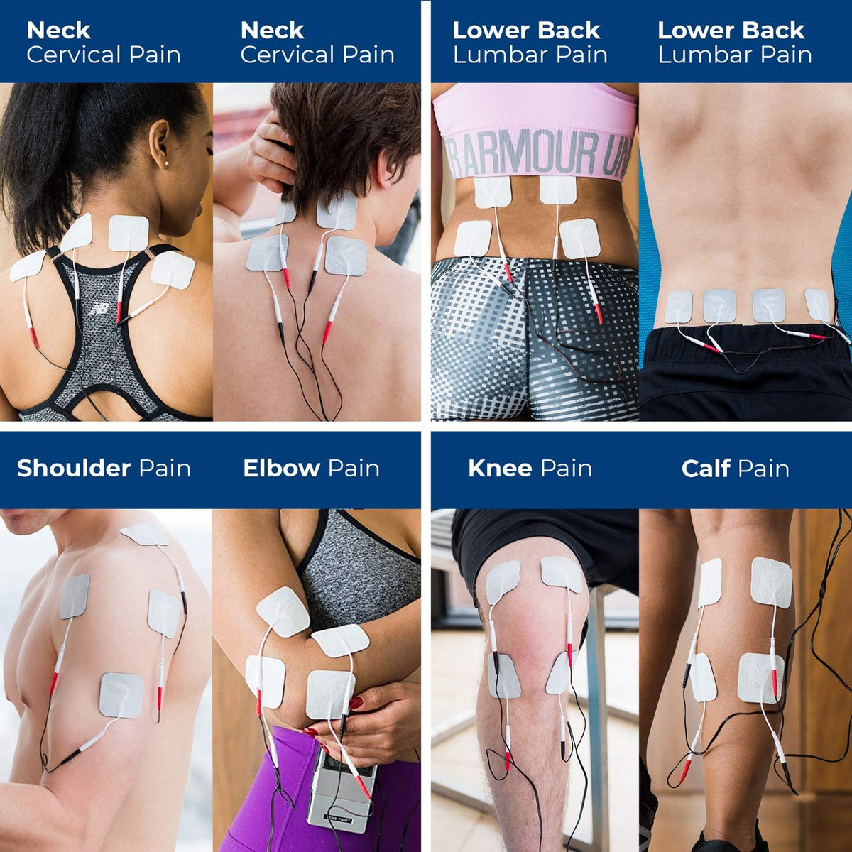 TENS 7000 Official TENS Unit Electrode Pads, 48 Pack, Premium Quality OTC Replacement Pads, 2" X 2", Compatible with Most Stim Machines Value Pack Replacement
