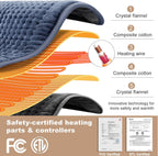 VAAGHANM Heating Pad: 33" x 17" Large Heat Pad for Full Back Coverage | FSA Eligible HSA - Electric Heating Pad for Back Pain & Cramps Relief - 6 Timer & 6 Temperature Controller