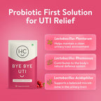 Happy Cultures Bye Bye UTI - Nutritional Supplement with D-Mannose, Cranberry Extract & Probiotics - Fast-Acting Relief & Prevention for UTI - 15 x 2g (Sachets)