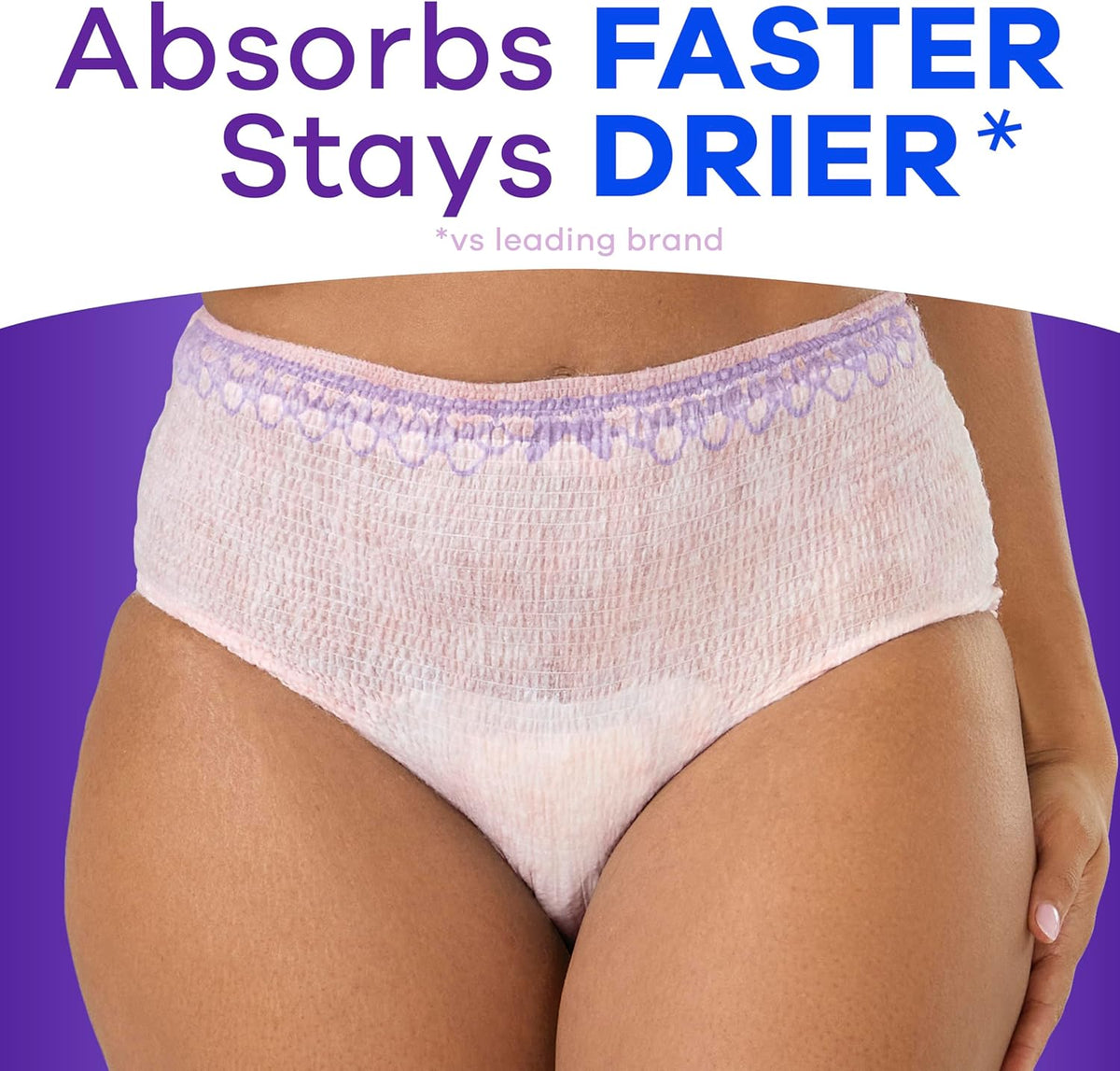 Always Discreet Adult Diapers for Women, Incontinence Underwear, Postpartum Essentials, Disposable Briefs, Max Absorbency, Bladder Leak Protection, Large, 17ct