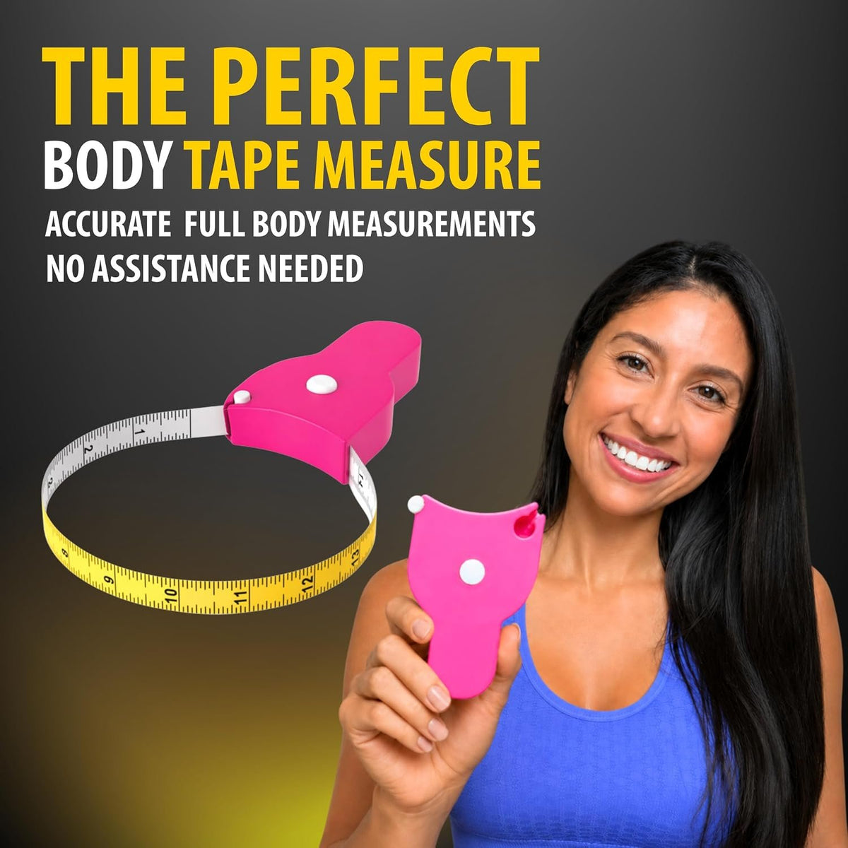 Perfect Body Tape Measure - 80 Inch Automatic Telescopic Tape Measure - Retractable Measuring Tape for Body: Waist, Hip, Bust, Arms, and More (Pink - 80 inch)