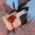 Wound Models for Wound Care, Tourniquet Trainer for Hemorrhage Control, Accurately Simulating Thigh Wound for Educational Classes.