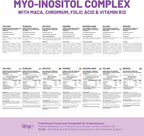 Myoinositol Complex 120 Vegan Tablets 7000mg Per Serving with Black Maca Root, Chromium, Folic Acid and Vitamin B12 | Hormone Balance for Women