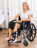 Deyeek Women's Tear Away Breakaway Capri Pants Post Surgery Recovery Hip Knee Ankle Replacement Adaptive Magic Tape Wide Leg