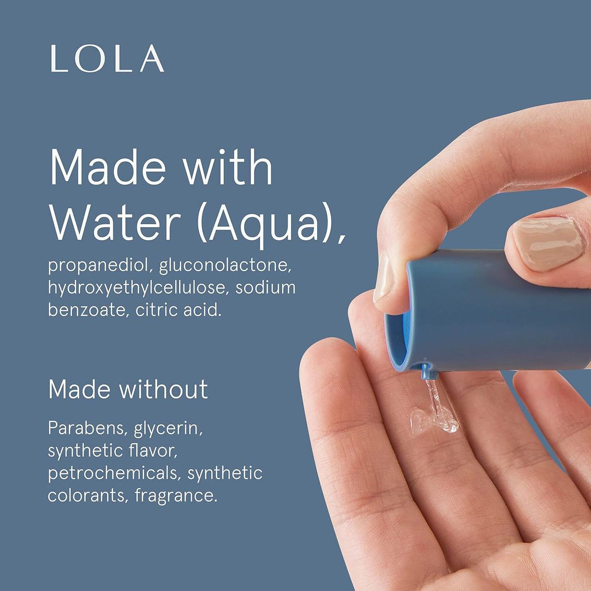 LOLA Personal Water-Based Lube for Sexual Wellness - Natural Ingredients with No Irritating Additives or Fragrance for Sensitive Skin - Lubricant for Him, Her, and Couples