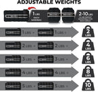 Adjustable 5lb Ankle Weights (1 Pair) for Women & Men - Nordic Lifting