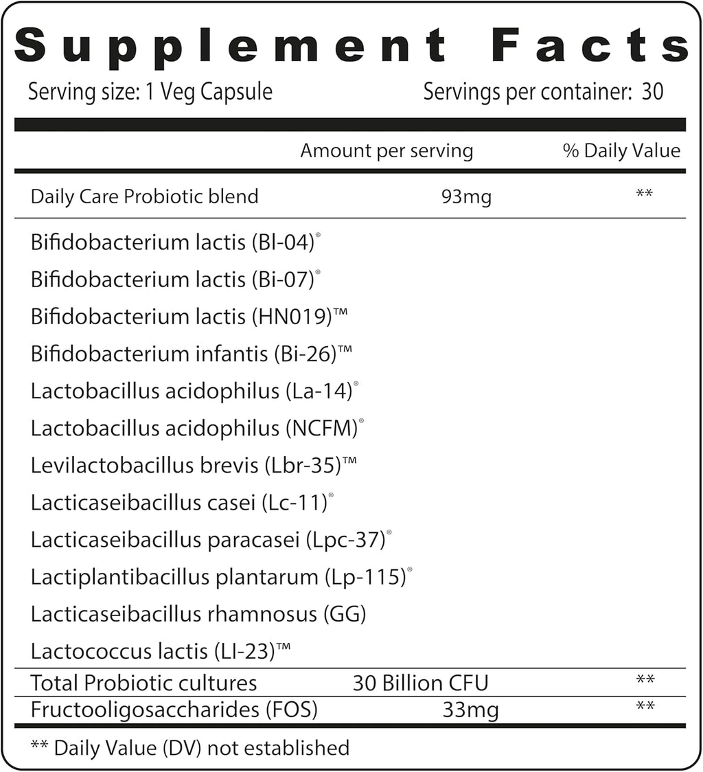 FOS Probiotic Supplements 30 ml 30 capsules