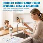 21 in 1 Drinking Water Test Kit for Tap and Well - 120 Strips + 4 Bacteria Tests - Water Quality Tester for Lead, Iron, PH, Hardness, Fluoride, Copper, Nitrate - Standard