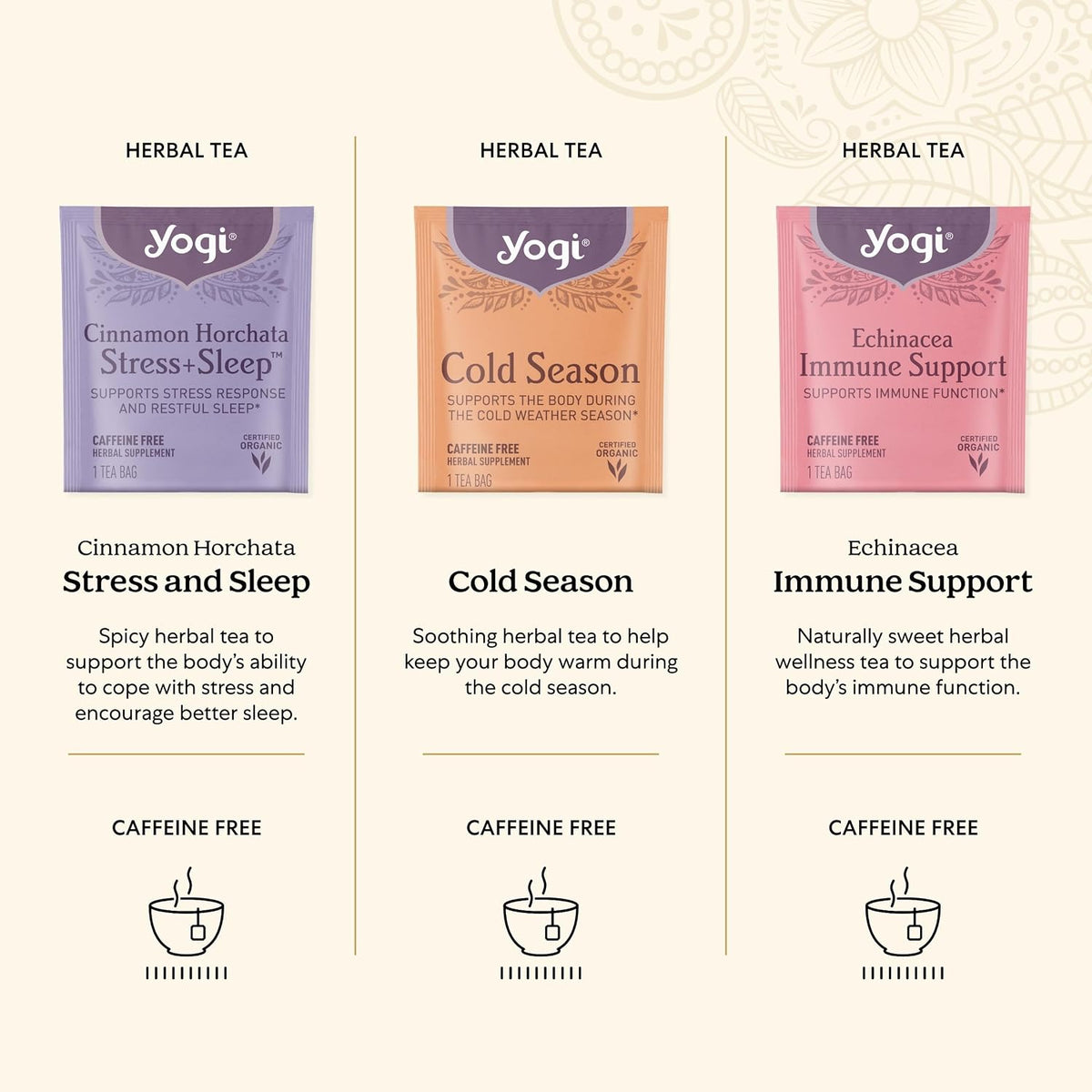 Yogi Get Well Gift Box, 45 Tea Bags (5 Bags per Flavor) | Caffeine-Free Wellness and Immunity Variety Pack with 9 Delicious Herbal Teas, a Thoughtful Tea Gift Set